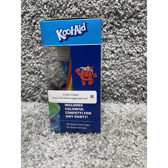 Kool Aid Snow Cone Party Kit 20 Cups & 20 Spoon Straws 2 Pk Bundle Set New - Picture 5 of 8